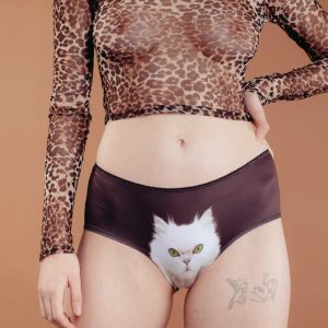 Sieviešu biksītes ar kaķi Pure perfection on black